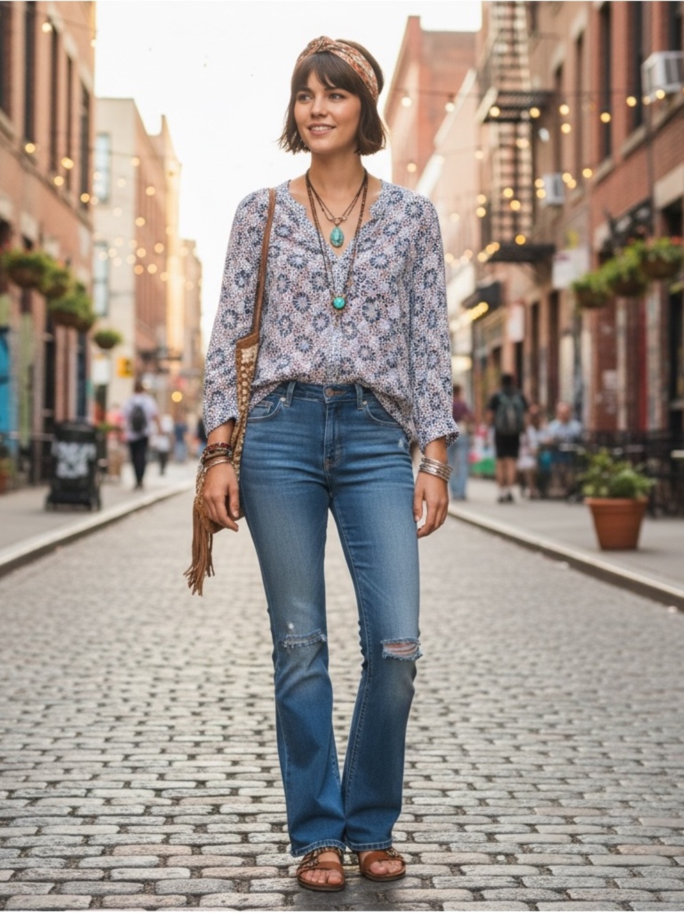 Sigred Olsen Signature Boho Top L